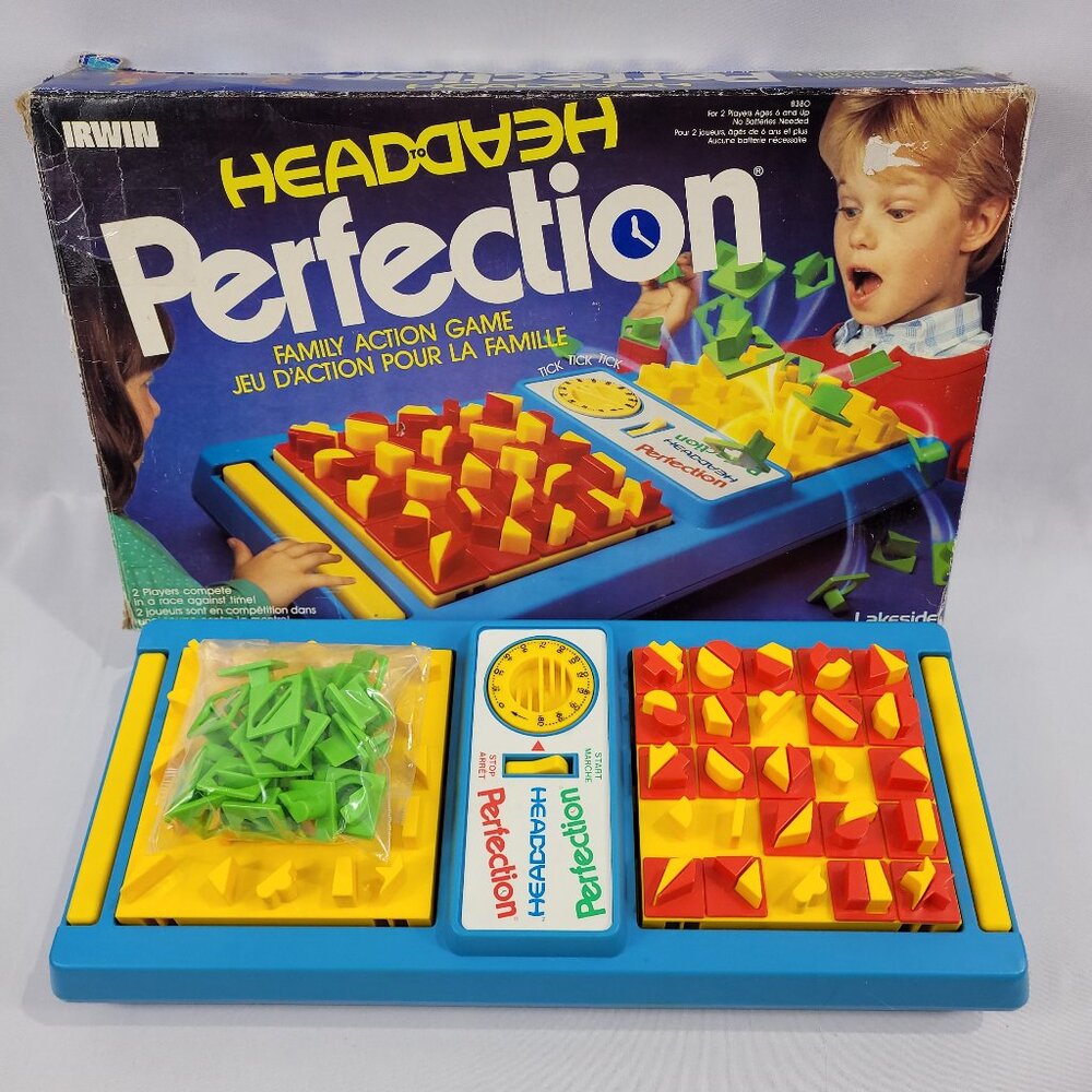 Head to Head Perfection Vintage 1987 Game by Lakeside WORKING INCOMPLETE